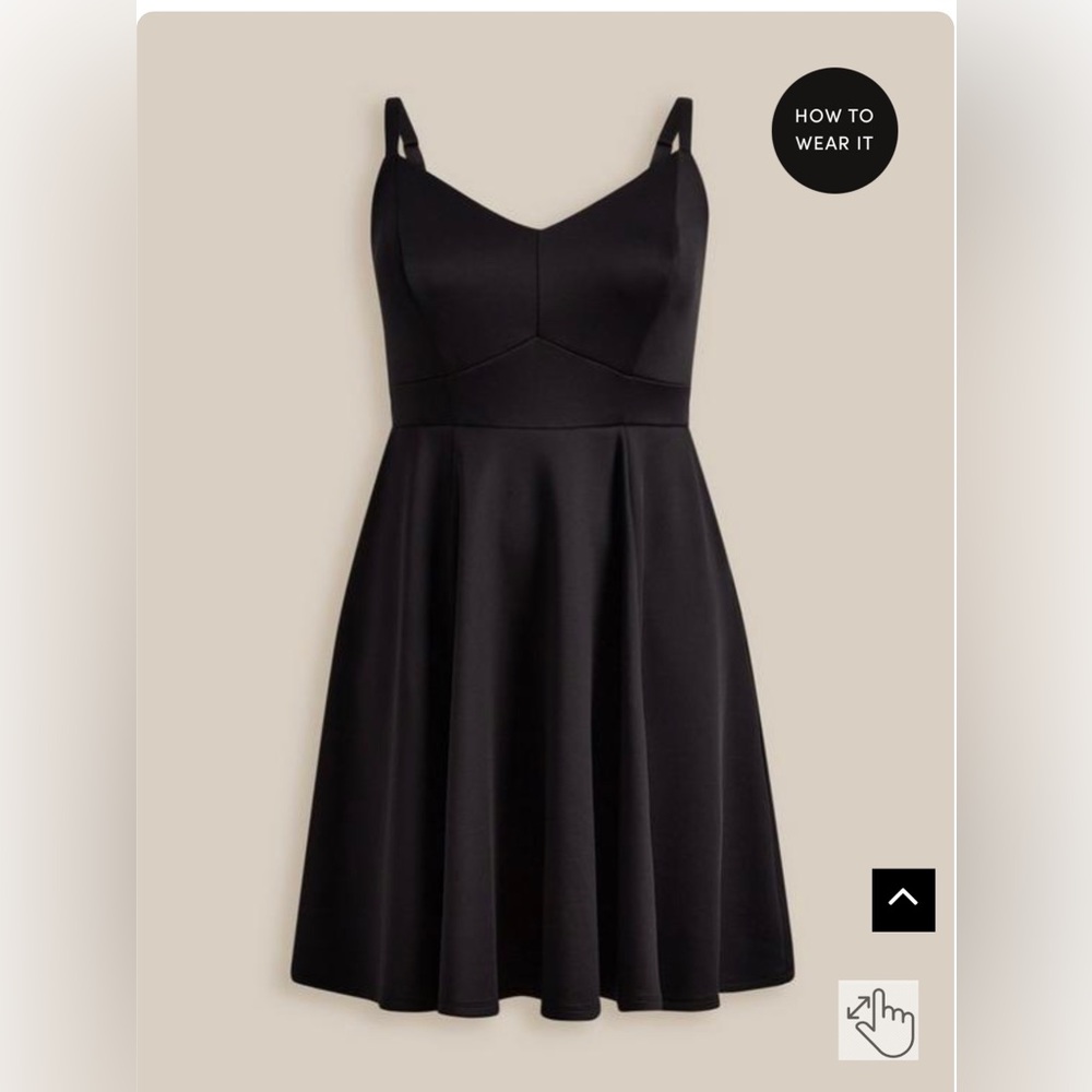 Scuba corset dress black